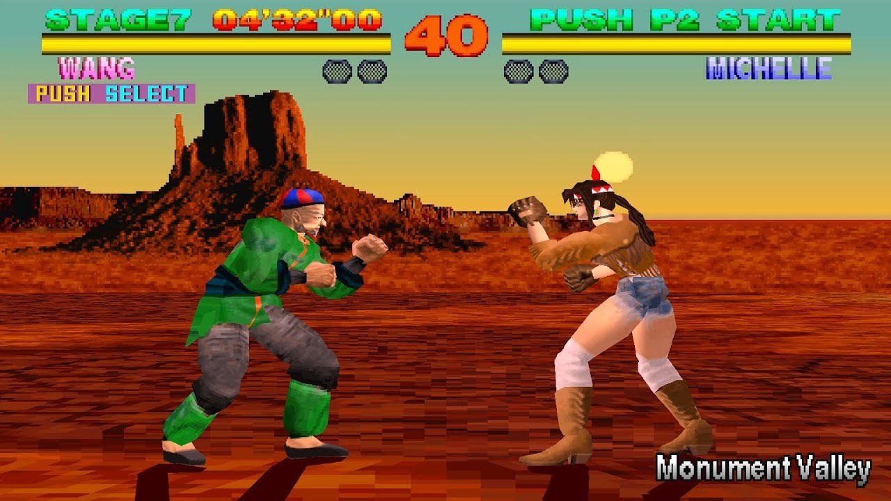 Tekken 1 [PS1] - play as Wang Jinrei
