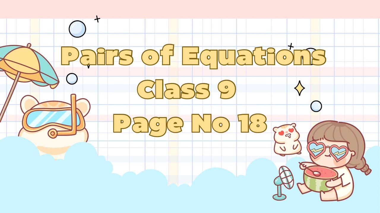 Pairs of equations #mathideas #scerttextbookclass #maths #class9maths