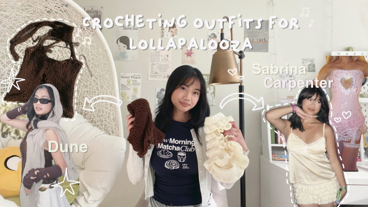 Crocheting outfits for Lollapalooza ⋆˚࿔♫⋆ ‎♪ ˚࿔