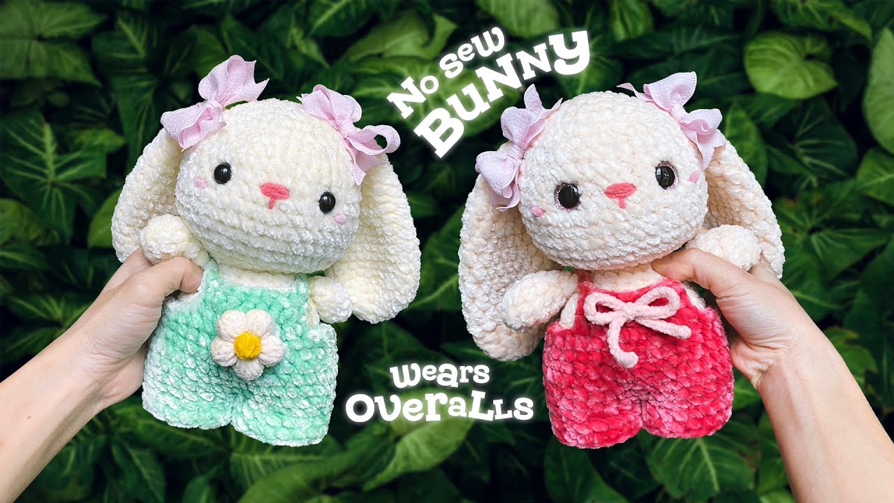 How To Crochet NO-SEW Bunny In Overalls - BEGINNER FRIENDLY | Part 2: Overalls