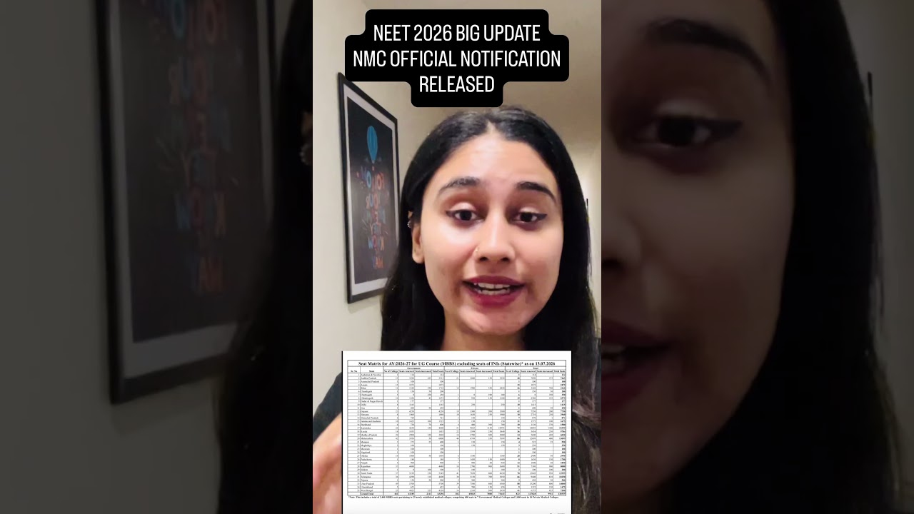 NEET 2026 Counselling : NMC Official notification released ! #bhartimam #neetcounselling #neet2026