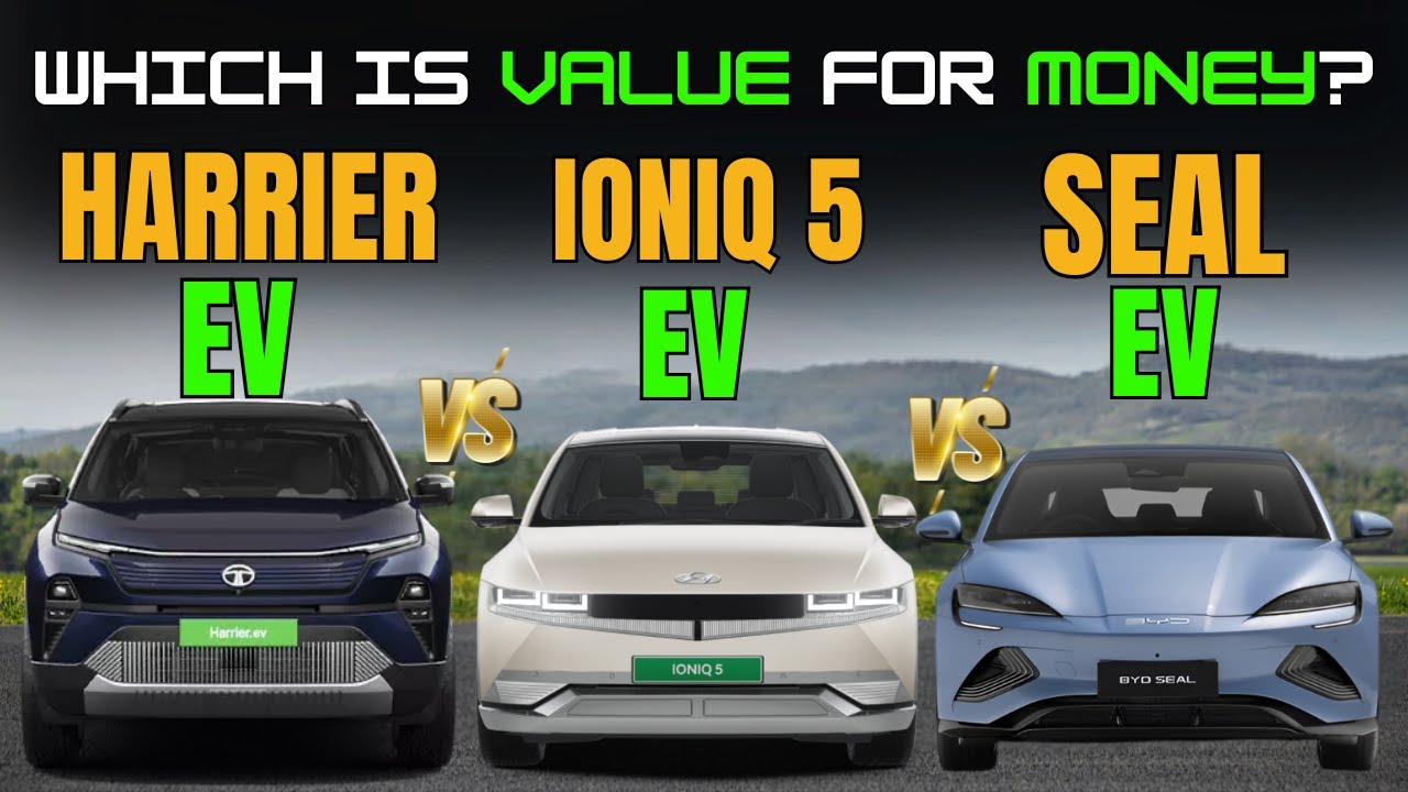 Tata Harrier EV Vs Hyundai ioniq 5 Vs BYD Seal | Which is Best ? | Antique Auto Car