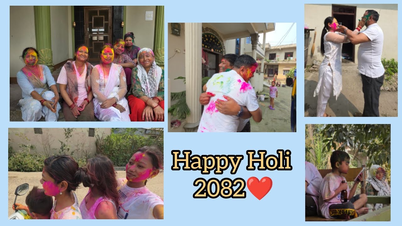 Happy holi 2082❤️|With family|Holi special|2082|