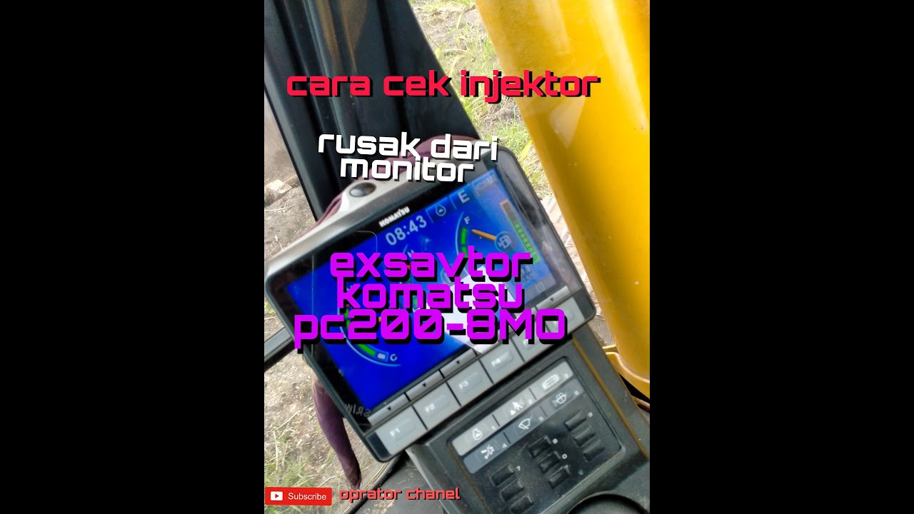 Cara cek injektor exsavator komatsu-8MO dari monitor