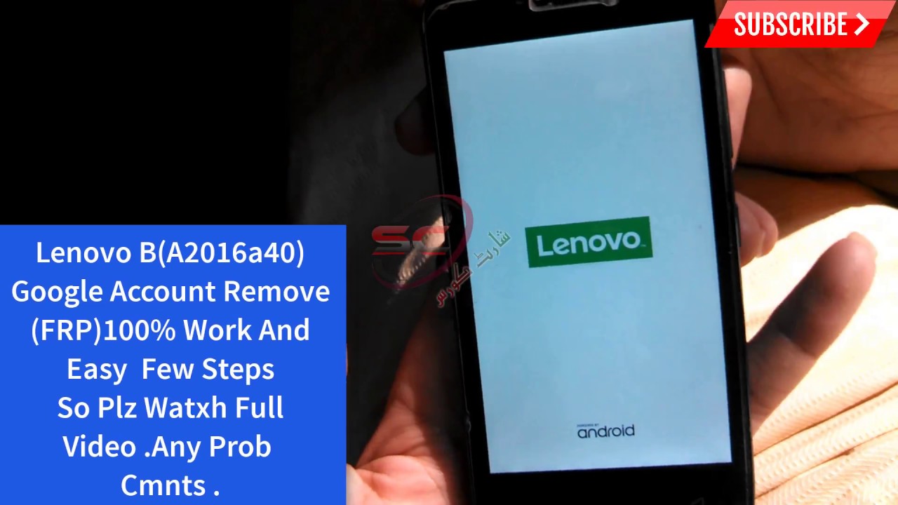 lenovo a2016a40 bypass google account