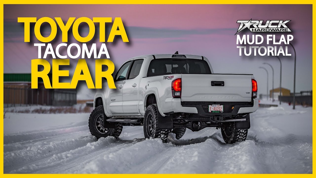 Gatorback 2017 Toyota Tacoma Rear NO DRILL Mud Flap Installation