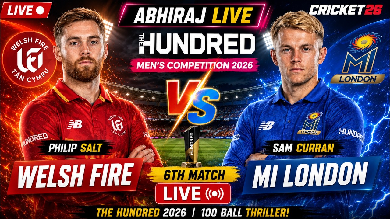 🔴 Welsh Fire vs MI London LIVE | The Hundred 2026 | 6th Match | Cricket 26 Gameplay Live #shorts