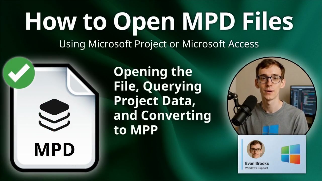 Как открыть файлы MPD (Microsoft Project или Microsoft Access)