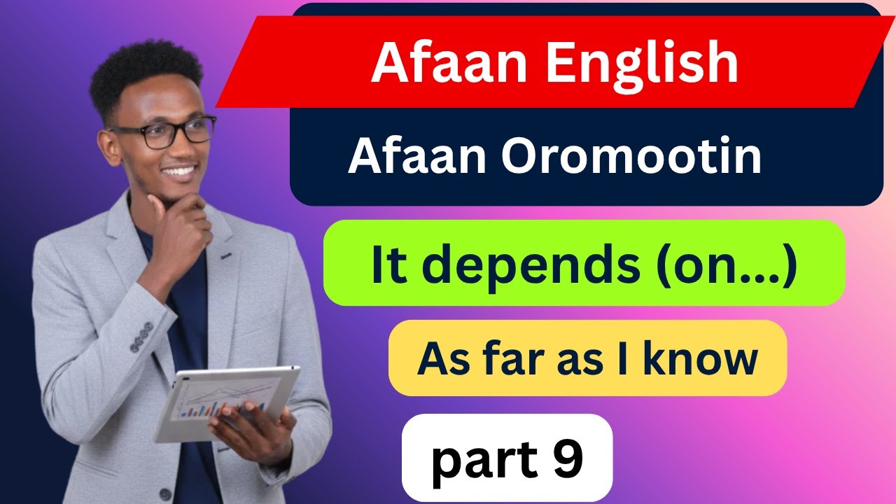 Learn english in afan oromo #part9   #commonphrases ##Afaan Oromoo Ingiliffaan baradhaa #english