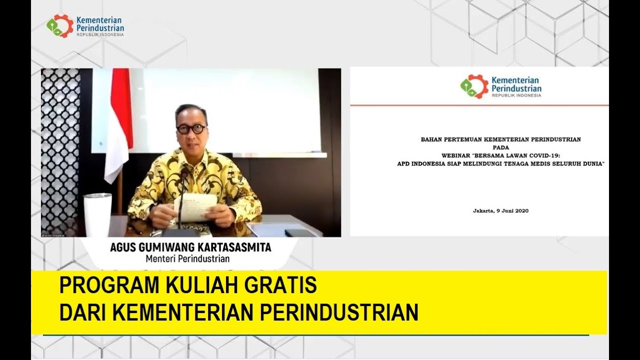 KEMENPERIN : PROGRAM KULIAH GRATIS 2021