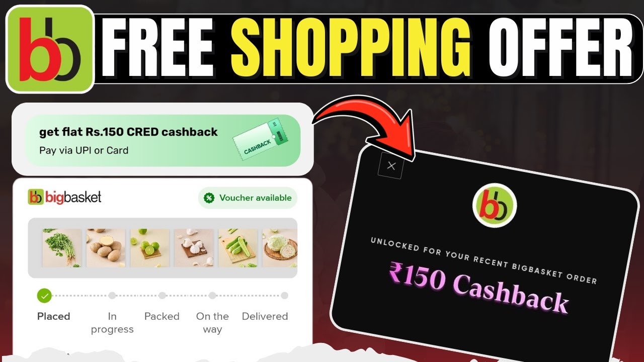 Предложение Bigbasket: бесплатные покупки | Предложение Bigbasket с использованием кредитных балл...