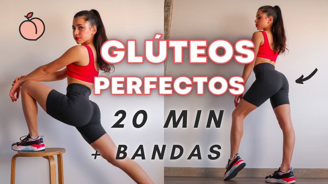 20 min EJERCICIOS GLUTEOS Y CADERAS EN CASA - rutina con BANDAS ELÁSTICAS para levantar glúteos