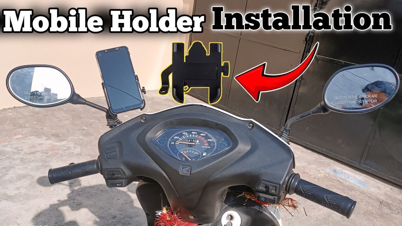 Universal Mobile Holder Install For Bike/Sooty /Activa | Scooty Mobile Holder