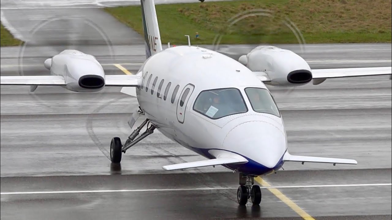 Unique Design | Piaggio P180 Avanti II | Startup & Takeoff at Nancy 