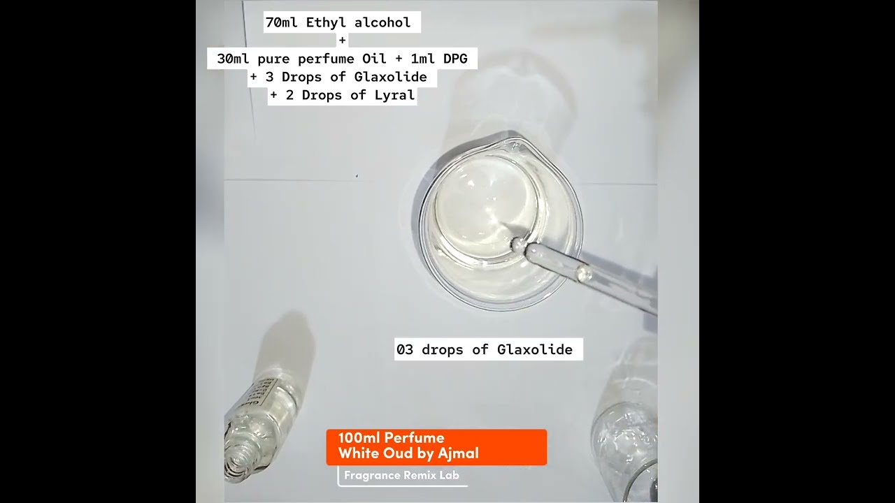How to Make perfumes Impressions (White Oud by Ajmal) #perfume #ethyl #Impressions #attar #ajmalper