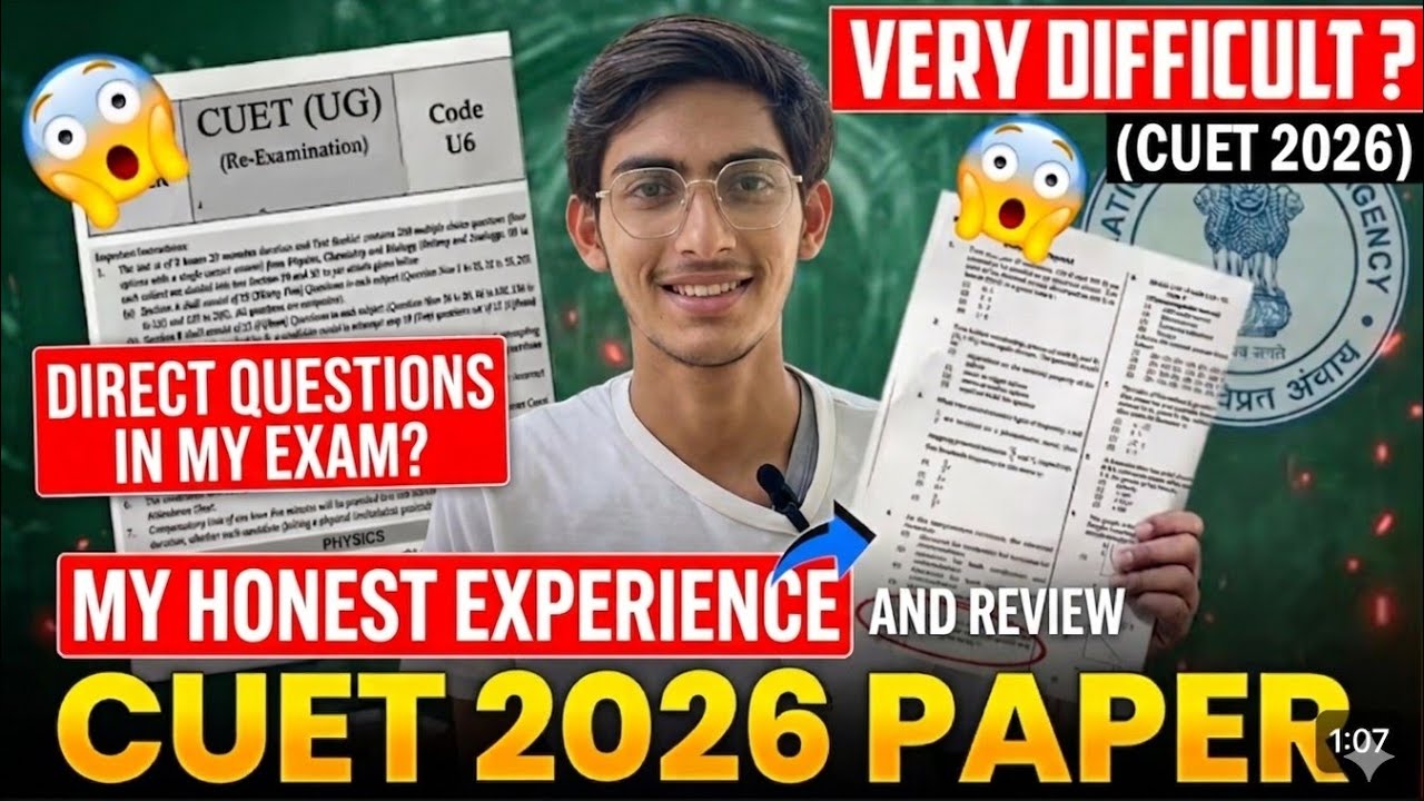 My First CUET 2026 Exam Experience 😨🔥 | Honest Paper Review & Analysis