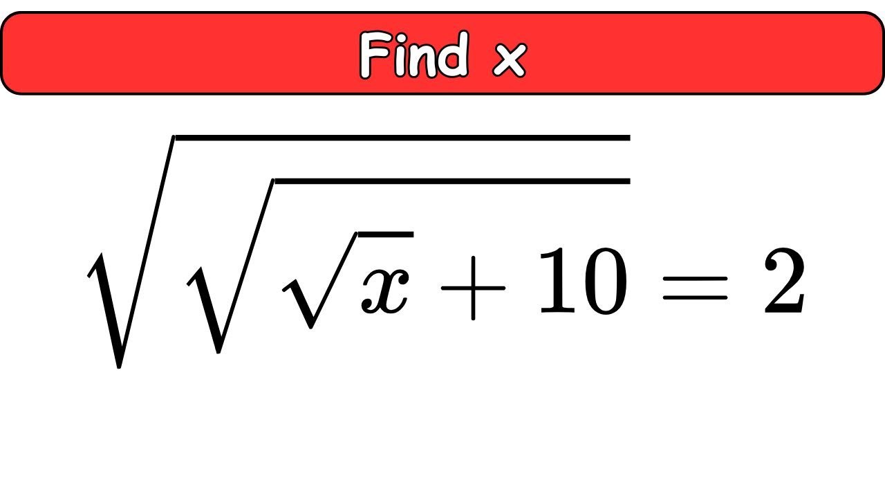 Find x | Nested Square Root Equation | Class 9–10 Maths | Trick Concept