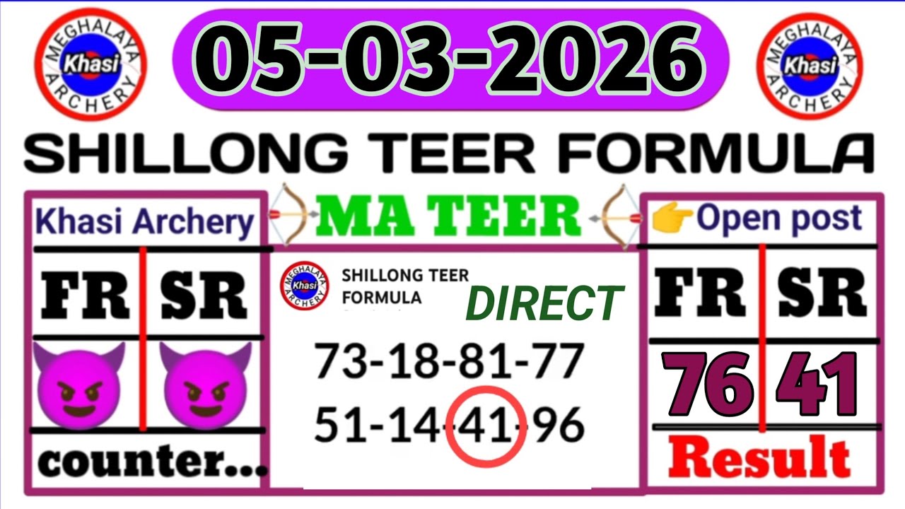 05/03/2026 👉 Shillong teer common number|Shillong teer target number|Shillong teer hit number today