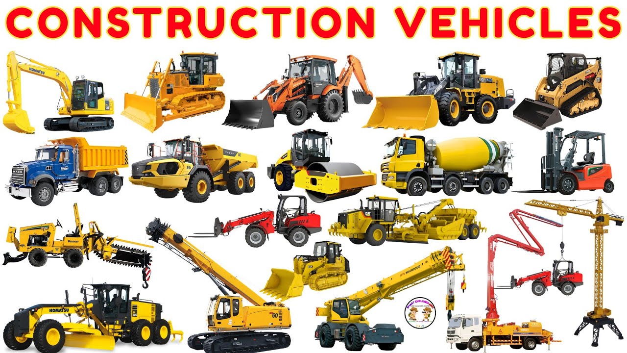 25 Mighty Construction Vehicles 🚜 | Big Machines at Work for Kids! | STEM Learning Fun