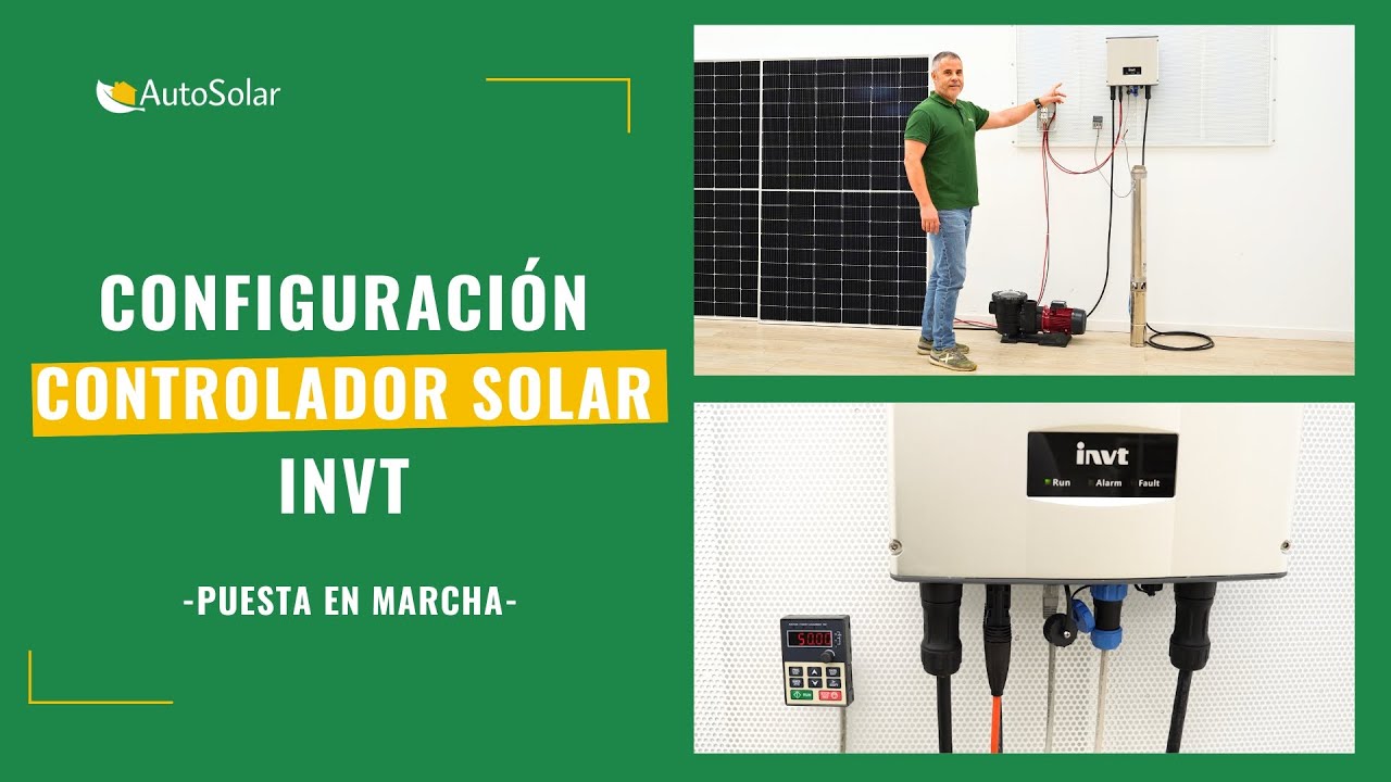 Ajustes para la configuración controlador Bombeo Solar INVT