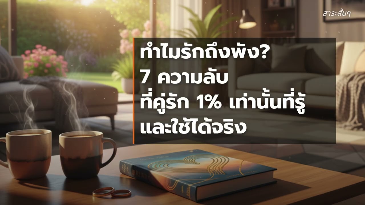💍 The Seven Principles for Making Marriage Work – John Gottman 7 หลักการสู่ชีวิตคู่ที่ยั่งยืน