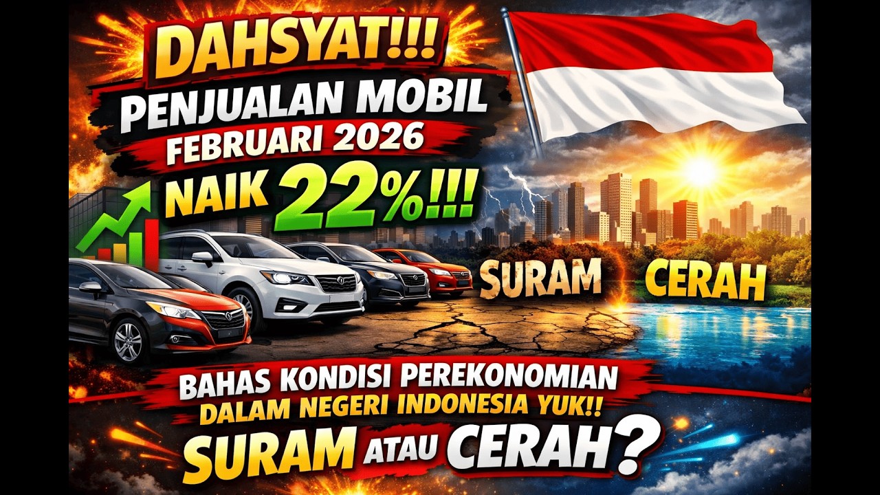 Dahsyat!!! Penjualan Mobil Februari 2026 Naik 22%!!! Bahas Kondisi Perekonomian Indonesia Yuk!!