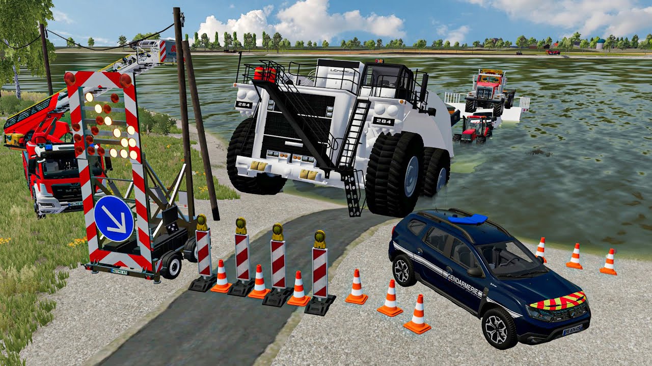 Débordement du fleuve cause un DÉSASTRE et INONDE la ville | Farming Simulator 22