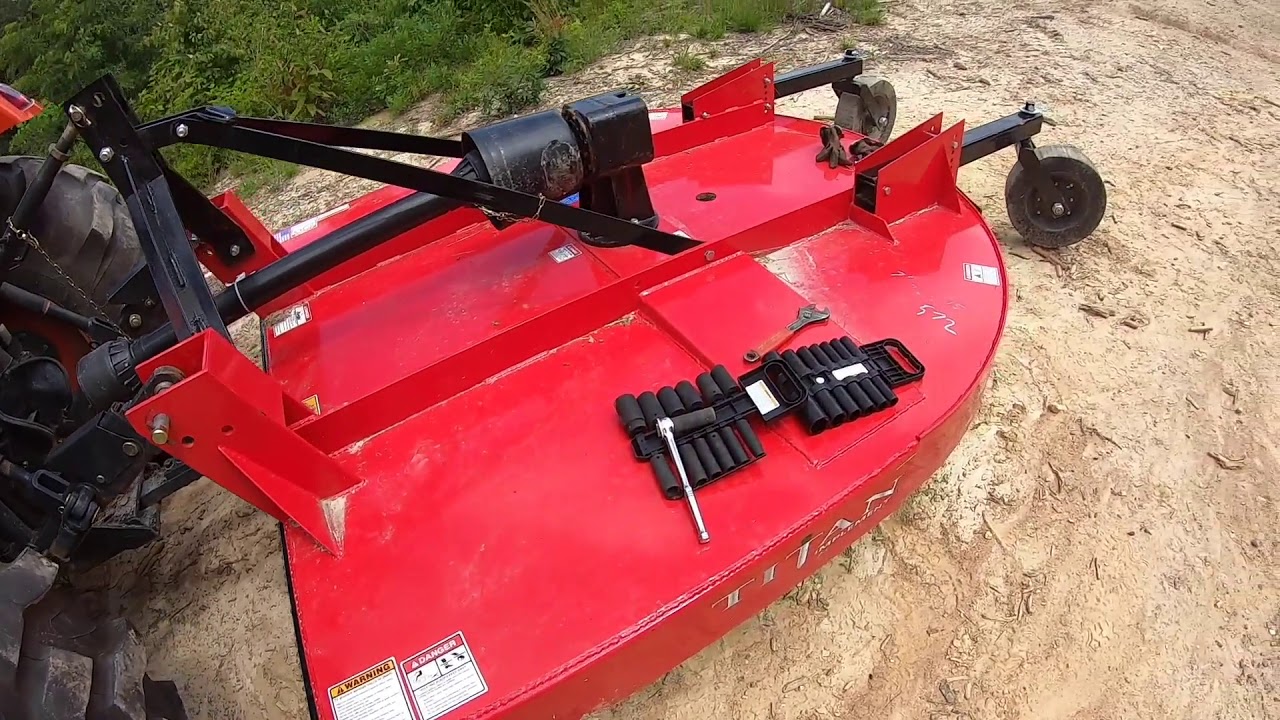 Titan Implement 1507 Rotary Cutter  Chain guard instal and initial review.