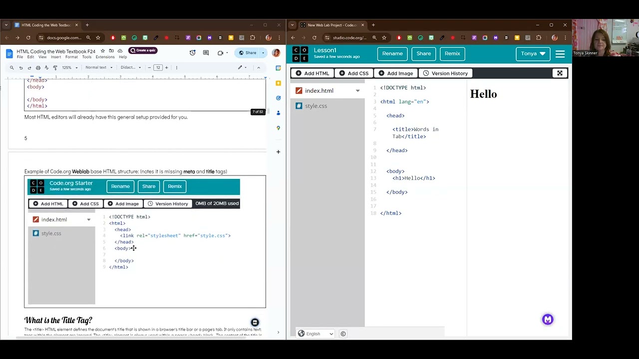 Coding the Web v2 Recap - Lesson 1