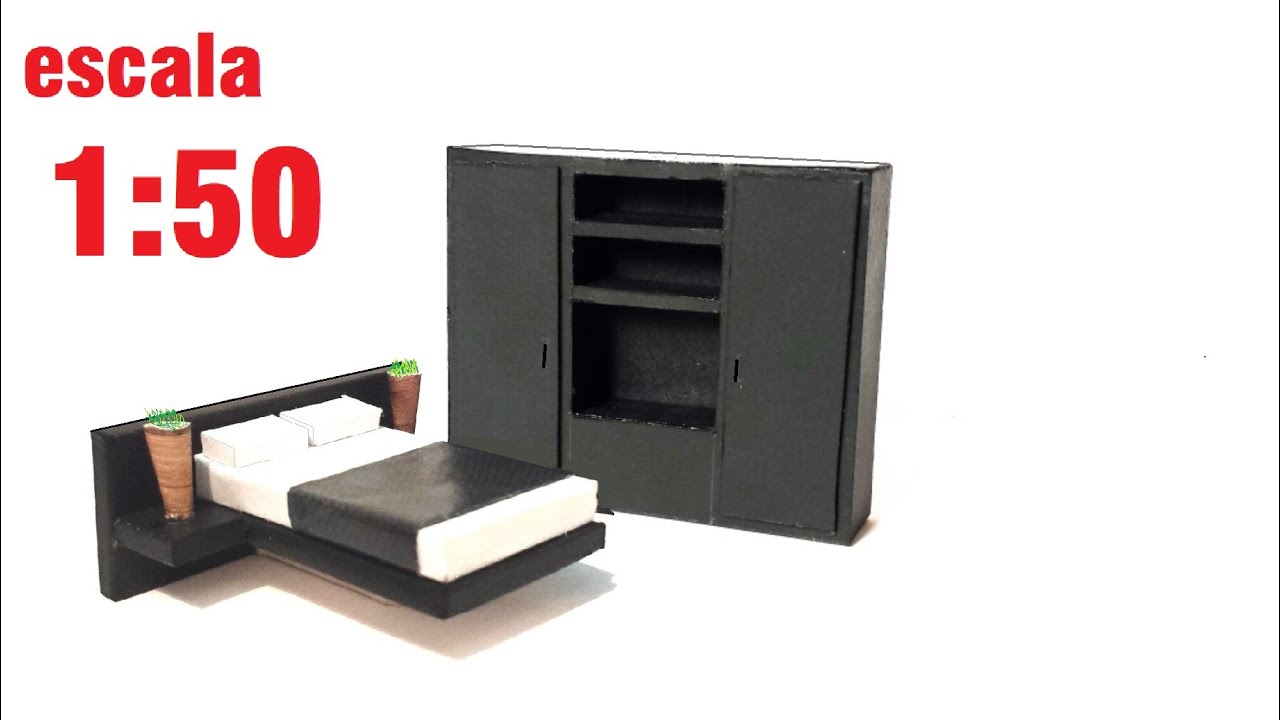 Muebles para maquetas escala 1:50 (Tutorial)