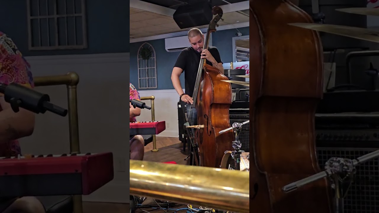 Luques Curtis on bass with Harold Lopez Nussa 2024