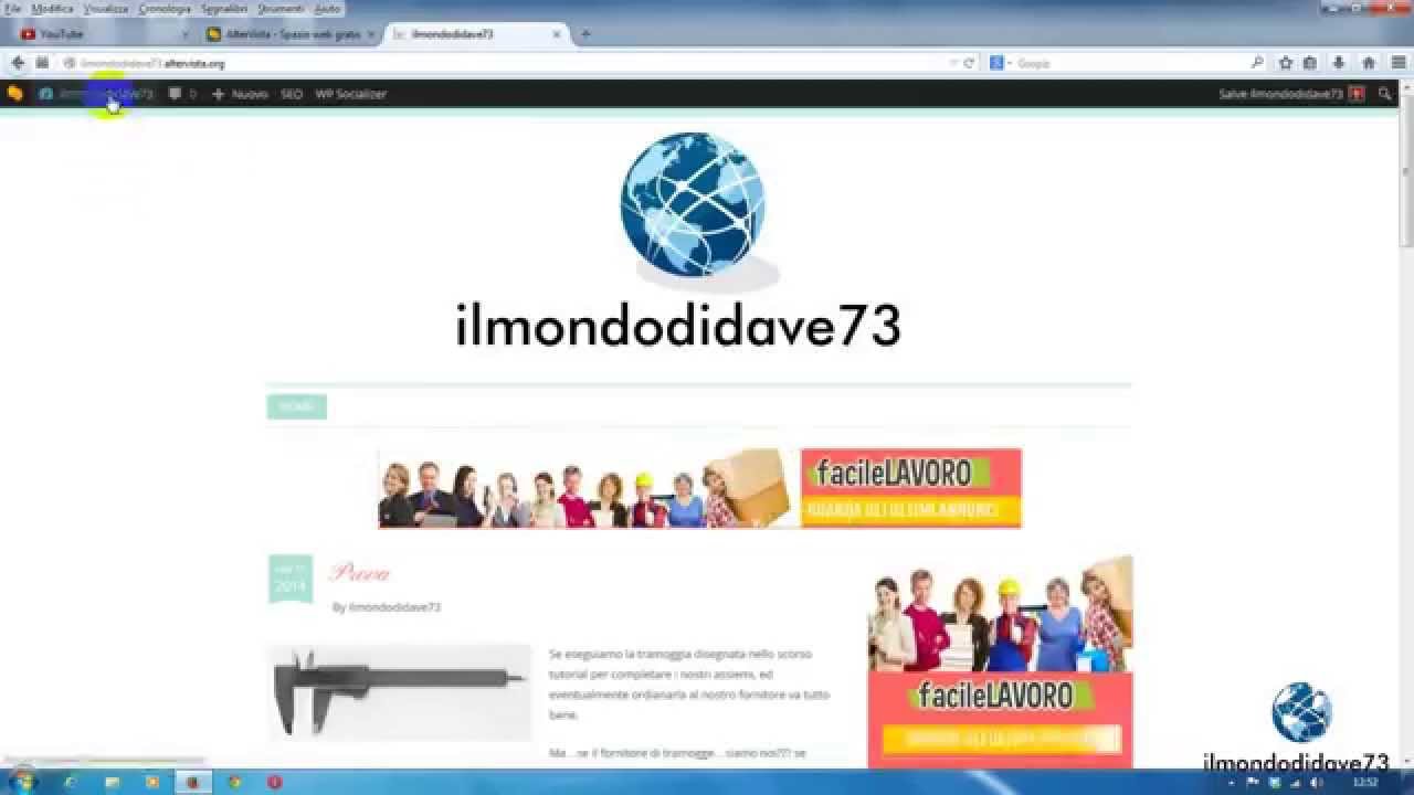 Wordpress blog italiano - Impostare tema, creare pagine, modulo di contatto - tutorial #03#