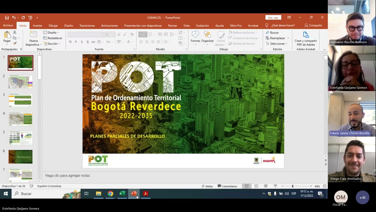 Planes parciales del Decreto 555 POT de Bogotá con la Secretaría Distrital de Planeación