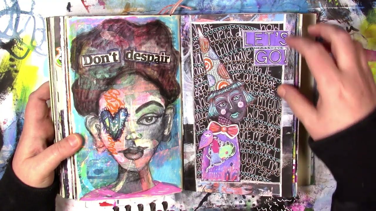 A Quick Life Update And Art Journal Flip #artjournalflipthrough