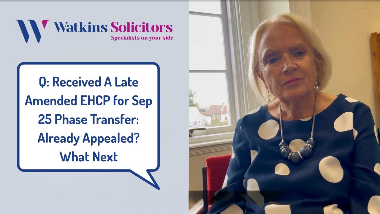Received A Late Amended EHCP for Sep 25 Phase Transfer: Already Appealed? What Next