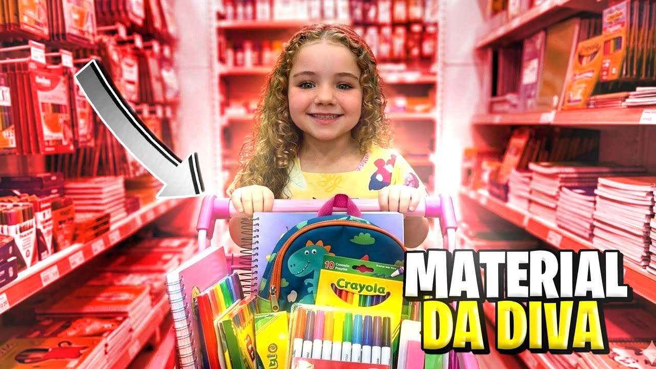 DIVA VAI PARA UMA NOVA ESCOLA + COMPRANDO MATERIAL ESCOLAR 2026