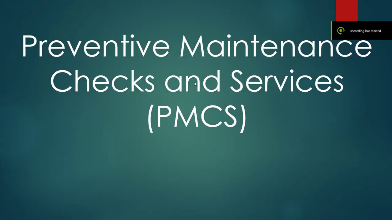 Driver's Training: PMCS Class