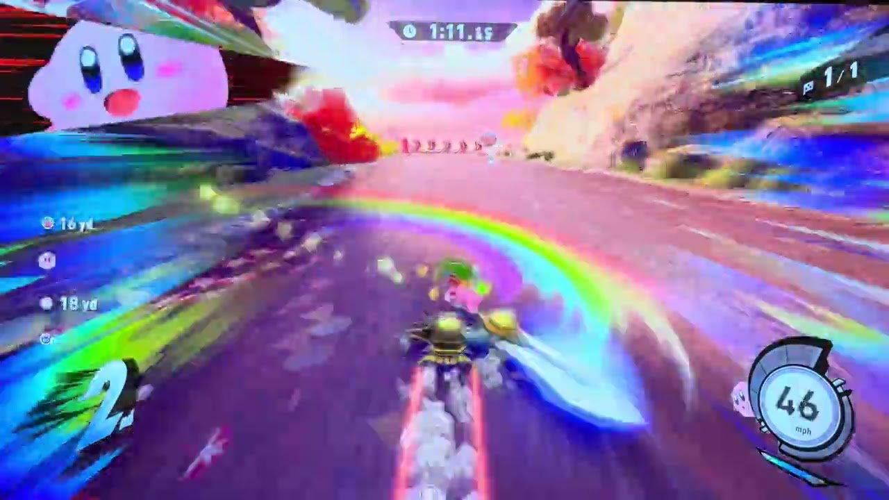 Kirby Air Riders: Air Ride Mount Amberfalls (Kirby and Vampire Star)