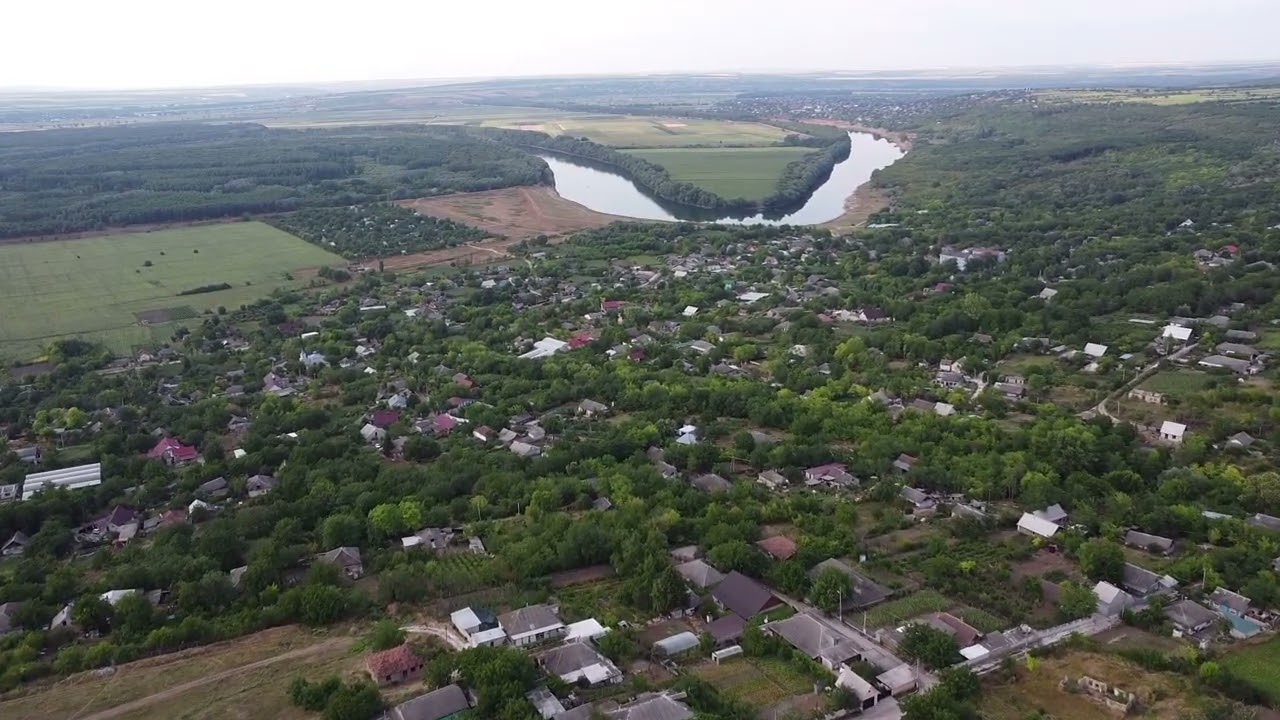 Satul Corjova view drone