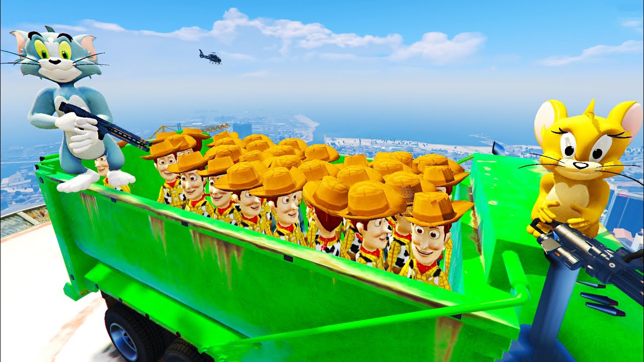 GTA 5 Epic Ragdolls | 100,000 WOODY From TOY STORY vs TOM AND JERRY (Euphoria Physics) !