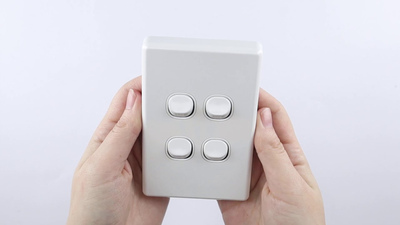 Clipsal C2034VA-WE | 4 Gang Switch 10Amp (Classic Series) | White