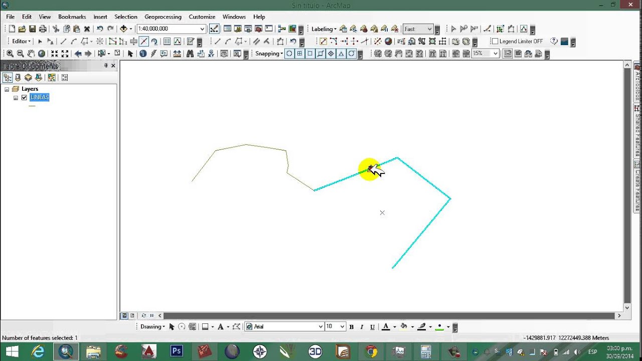 ARCGIS CORTAR  LINEAS