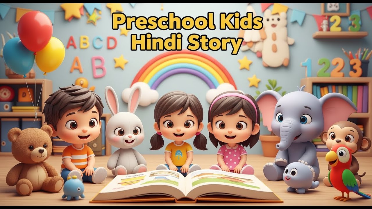 नर्सरी बच्चों के लिए कहानी -part -3| मज़ेदार सीख Preschool Kids Hindi Story  