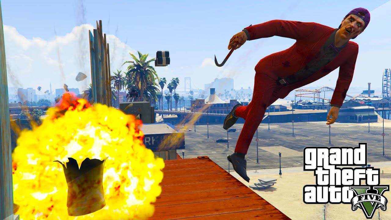 EXPLODING MY FRIEND SLOGOMAN! (GTA 5 FUNNY MOMENTS)