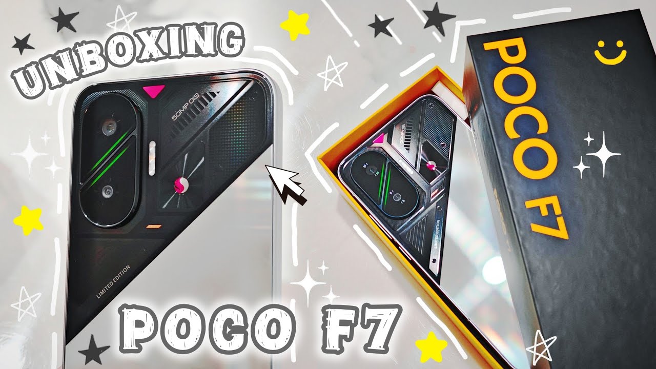 Распаковка POCO F7 Silver 💛🖤✨