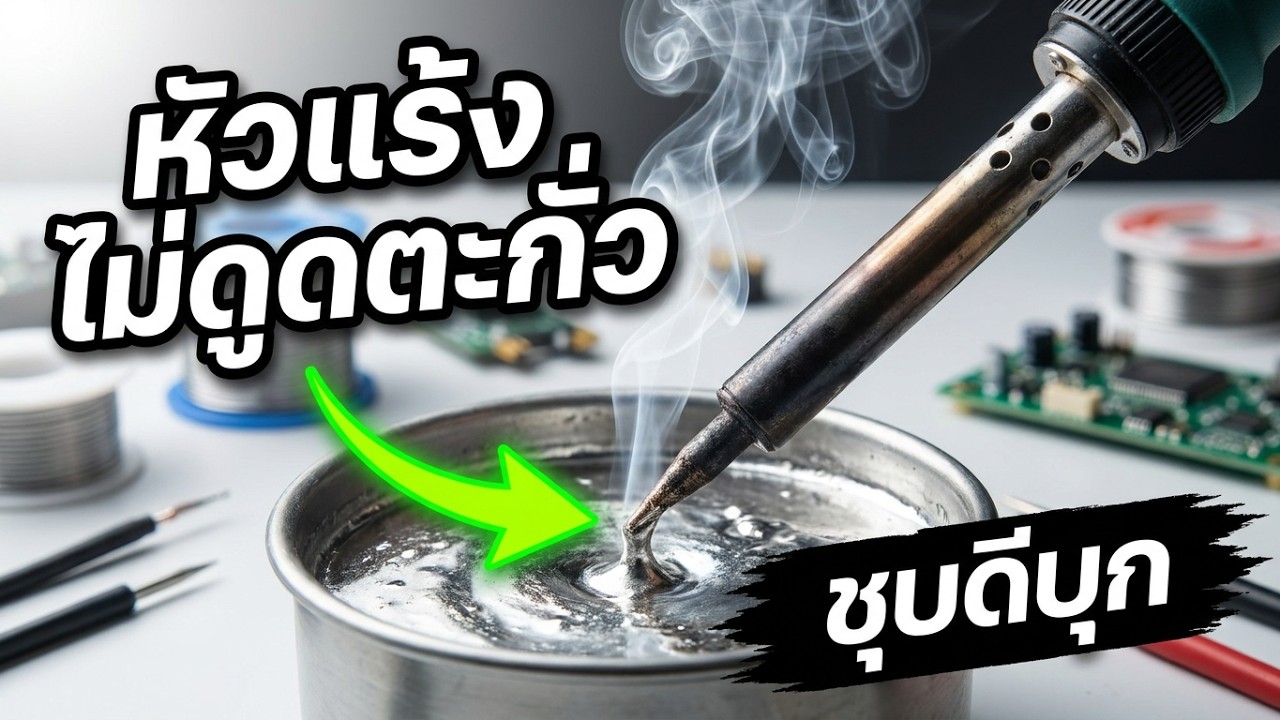 วิธีการชุบดีบุกปลายหัวแร้ง แก้ไขหัวแร้งบัดกรีไม่ค่อยดูดตะกั่ว บัดกรีไม่ติดง่ายๆ