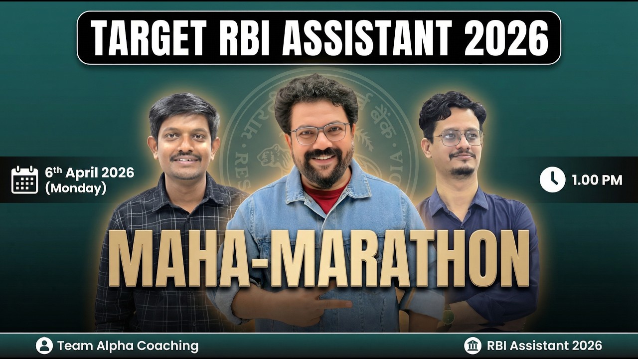 TARGET RBI ASSISTANT 2026 | MAHA-MARATHON | BY - TEAM ALPHA  | Revision Session | Day 2