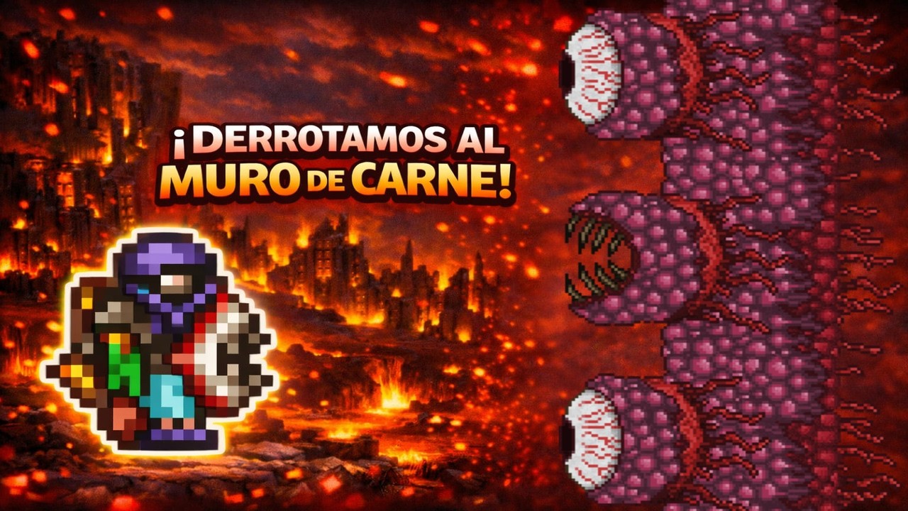 ¡DERROTAMOS AL MURO DE CARNE // Terraria Modo Maestro Cap 7!