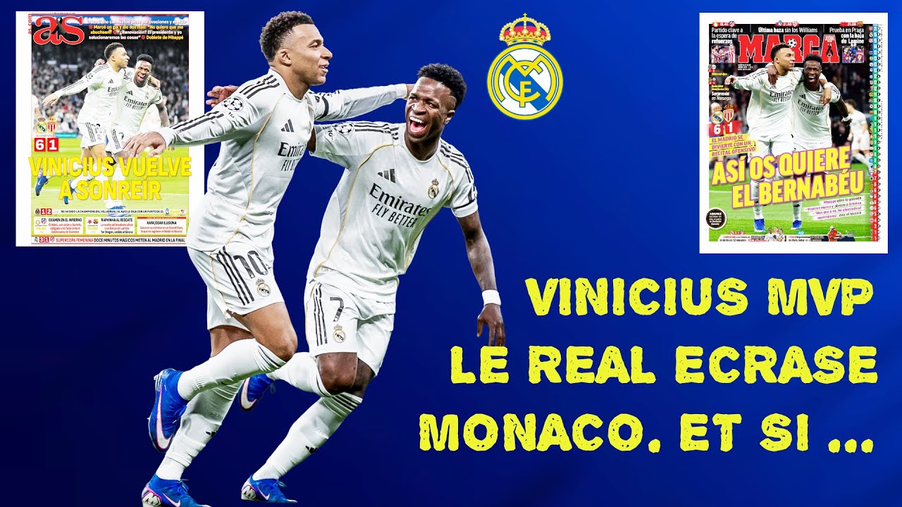VINICIUS MVP, MBAPPÉ DOUBLÉ, JEU EN TRANSITION RAPIDE, ARBELOA RÉUSSI SON ENTRÉE EN C1