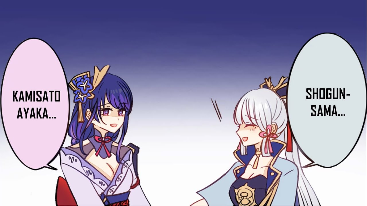Shogun y Ayaka discuten por Aether- Shogun (Ei) & Ayaka x Aether - comic sub español